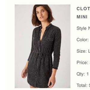 Anthropologie Mini Shirt Dress